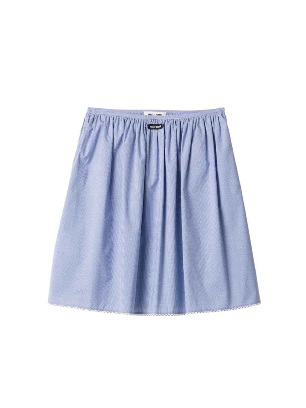 Miu Miu Cotton Gingham Midi Skirt It36